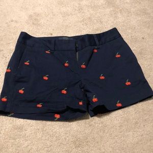 J. Crew Women’s Chino Shorts w/ Cherry Embroider